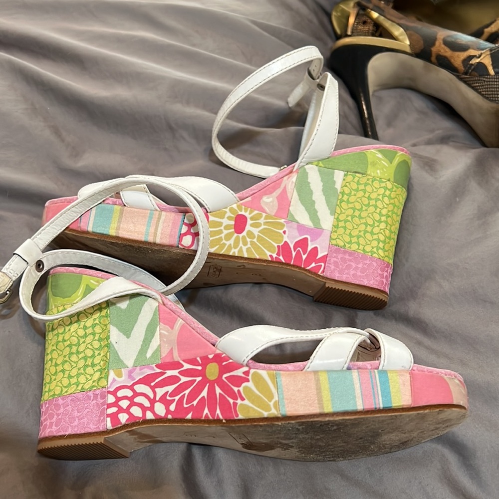 Coach summer wedge sandals size 7